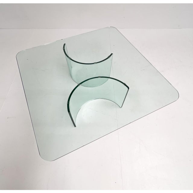 Glass Modern Italian Glass Coffee Table, 1970s For Sale - Image 7 of 13