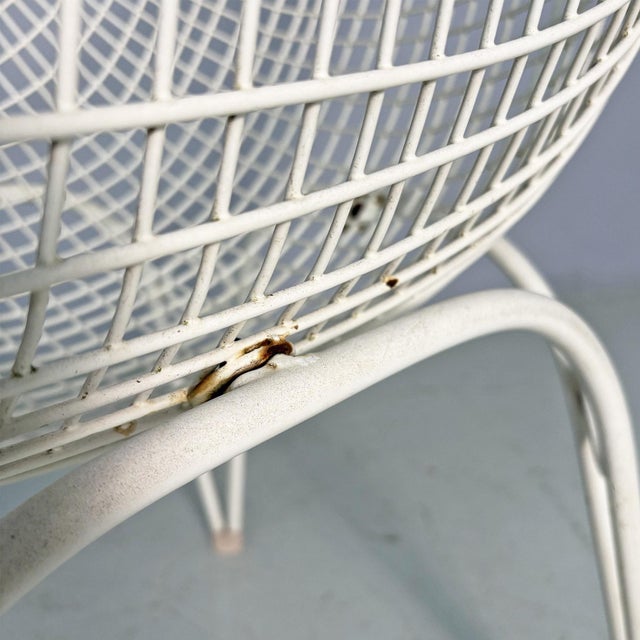 White Italian White Iron Outdoor Chair, 1950s For Sale - Image 8 of 14