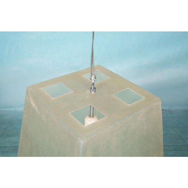 Textile Vintage Minimalist Fiberglass Hanging Lamp from Roche Babois For Sale - Image 7 of 18