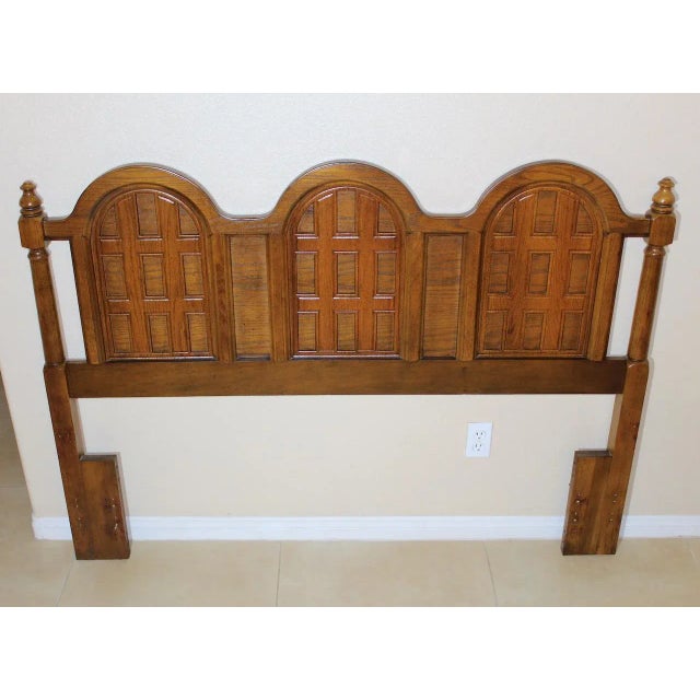 Vintage 1960s Midcentury Walnut Twin Size Headboard - Retro Bedroom Decor. Elevate your bedroom with a touch of midcentury...