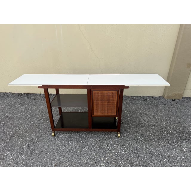 1960s Edward Wormley Bar Cart for Dunbar For Sale - Image 13 of 14