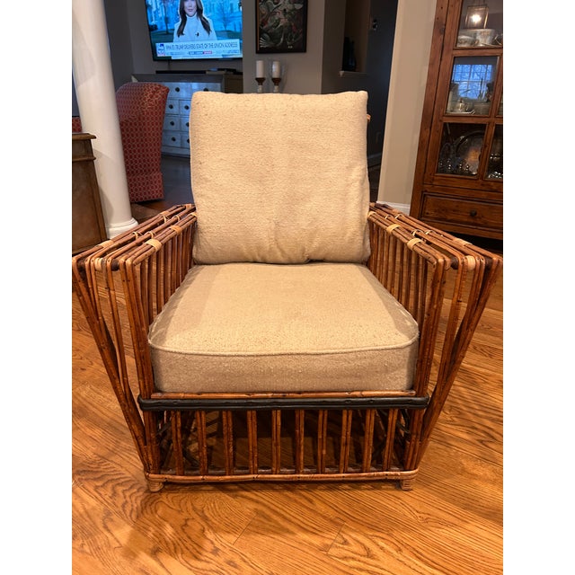 1940s Roosevelt Chairs and Ottoman For Sale - Image 10 of 15