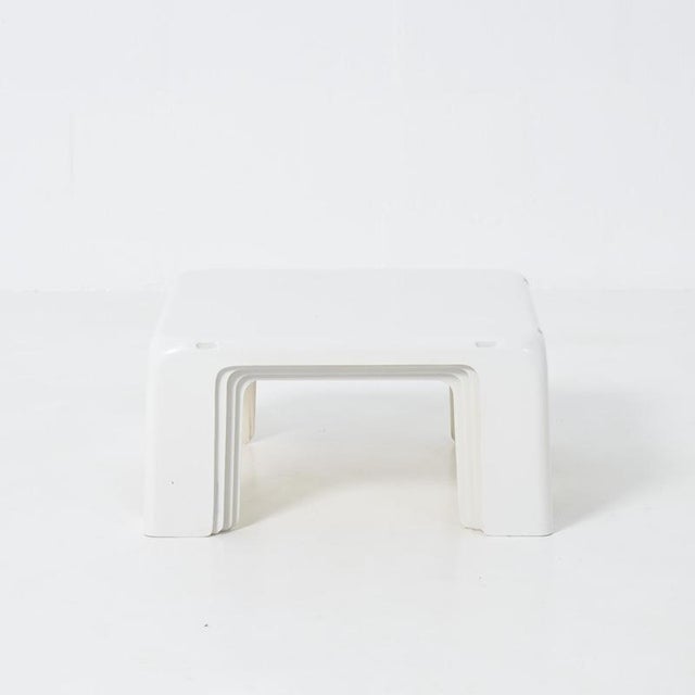 Gold White Quattro Gatti or Nesting Tables by Mario Bellini for B&B Italia / C&B Italia, 1960s, Set of 4 For Sale - Image 8 of 18