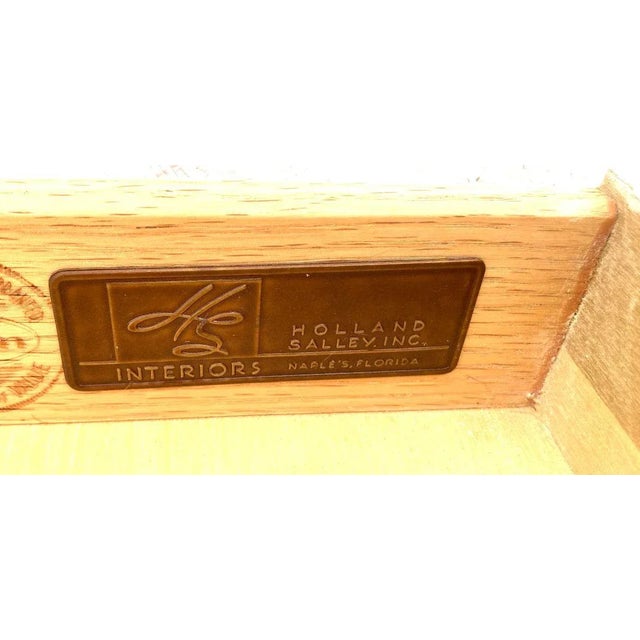 Wood 70's Hollywood Regency Style Hs Interior Design Faux Bamboo End Table For Sale - Image 7 of 9