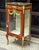 Gold Louis XV Marquetry Bedside Cabinet With Glass Door, Marble Top & Gold Accents For Sale - Image 8 of 9