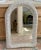 Wood Vintage Arched White Wicker Wall Mirror For Sale - Image 7 of 9