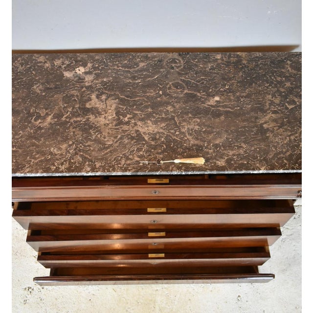 19th Century French Mahogany Chest of Drawers For Sale - Image 9 of 17