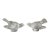 1990s Lalique Frosted Crystal Sparrow Bird Figurines- Set of 2 For Sale