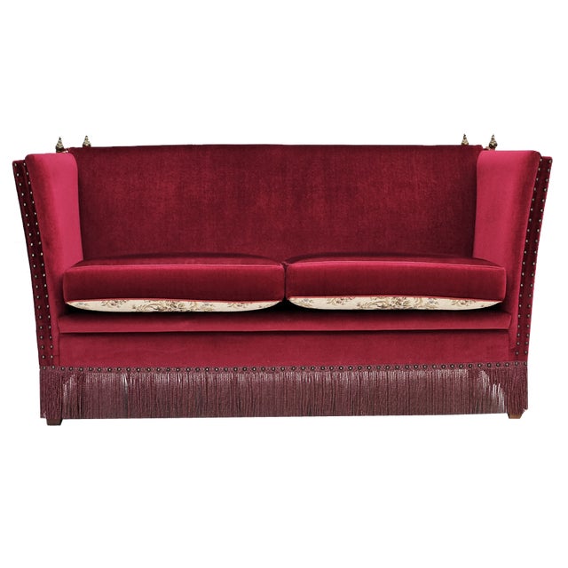 Danish Velour 2-Seater Sofa, 1960s For Sale