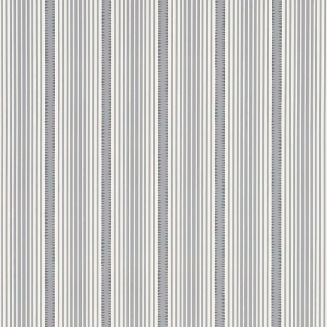 A hand-drawn stripe with beguiling details and a chic Bauhaus spirit. Horizontal Repeat 27" Vertical Repeat 9'' Match...
