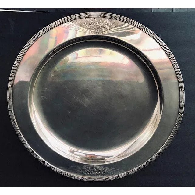 Art Deco Vintage International Silver Company Barbour s.p. Co. Serving Tray For Sale - Image 3 of 6