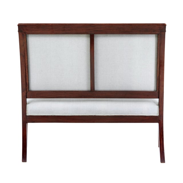 Wood 19th Century French Empire Mahogany Salon Suite, 1880, Set of 7 For Sale - Image 7 of 11