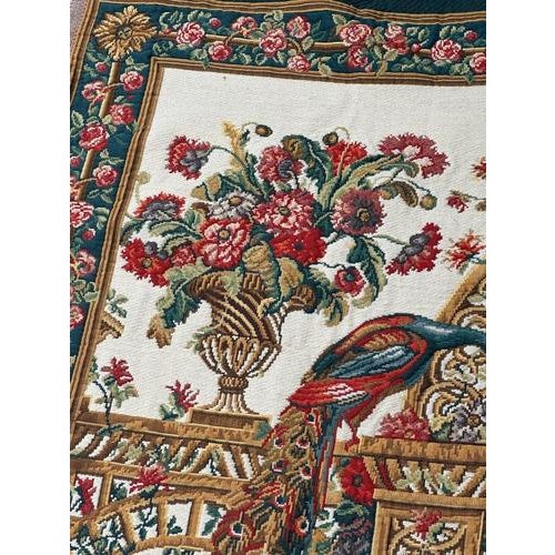 Cream Vintage French Aubusson Style Jacquard Tapestry, 2000s For Sale - Image 8 of 18