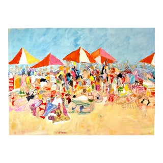 "Dog Day Afternoon" Abstract Original Acrylic Painting by Sandy Welch For Sale