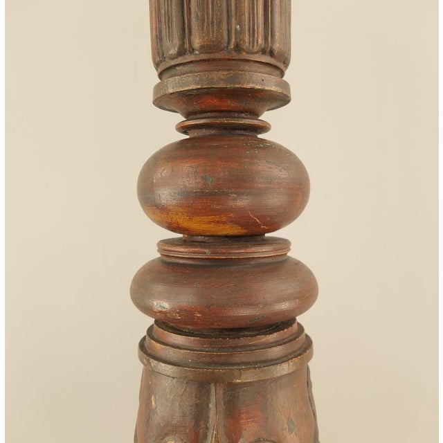 Large Foyer Floor Lamp in Wood and Bronze, Budapest, 1900s For Sale - Image 14 of 18