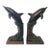 Vintage Pair of Bronze Dolphin Bookends, Mid-Century Nautical Sculptural Decor For Sale