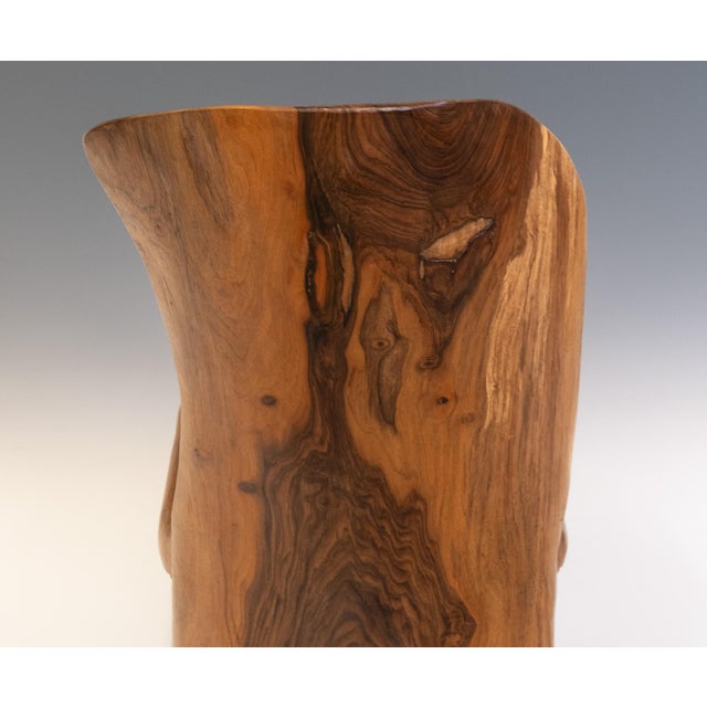 Organic Wabi Sabi Sculptural Walnut Side Chair from Pierre Decorse For Sale - Image 6 of 13