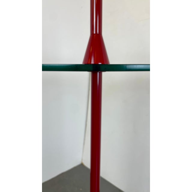Black Vintage Red Side Table, 1980s For Sale - Image 8 of 15