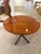 Brown Carlo Ratti Geometric Walnut Round Table With Iron Base, Italy, 1950s For Sale - Image 8 of 11
