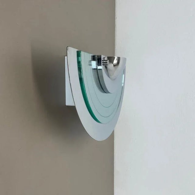 Postmodern Mirror Glass Wall Light from Hustadt Leuchten, 1980s For Sale - Image 4 of 18
