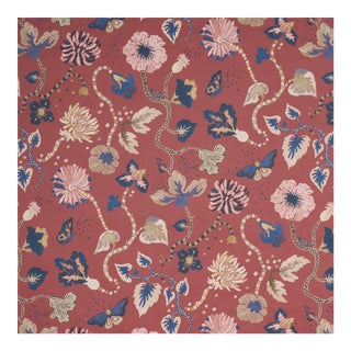 Schumacher x Happy Menocal Gloriette Wallcovering in Red For Sale