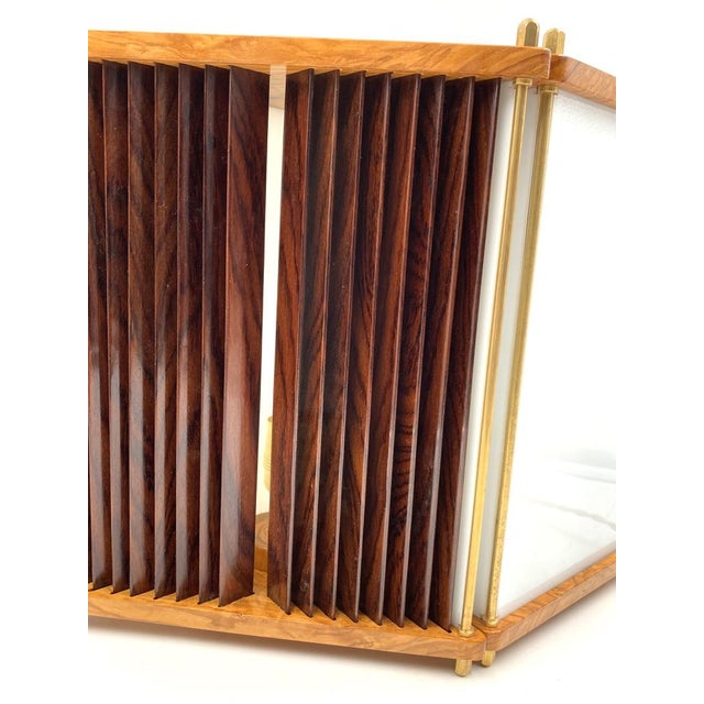 Palisander and Brass Table Lamps by Leonardo Mosso, Italy, 1970s, Set of 2 For Sale - Image 11 of 18