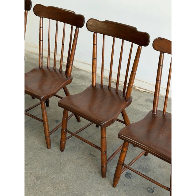 1940s Windsor Dining Chairs - Set of Six For Sale In Los Angeles - Image 6 of 18