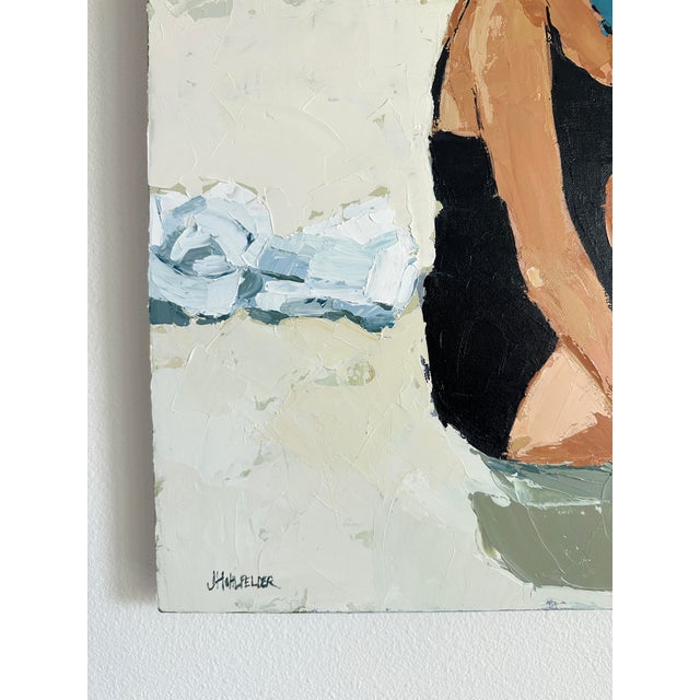 "Big Hat, Cool Toes" Original Modern Oil Painting, by Jennifer Hohlfelder For Sale - Image 10 of 10