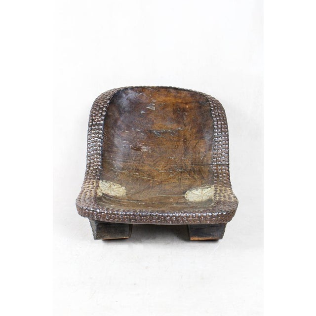 Vintage Wood Stool, Rwanda For Sale - Image 5 of 5