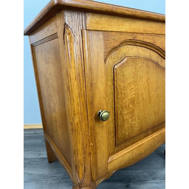 Wood Louis XVI French Oak Bedside Tables, Set of 2 For Sale - Image 7 of 11