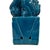 1960s Vintage Chinese Porcelain Turquoise Foo Dog Figurines - A Pair For Sale - Image 5 of 10