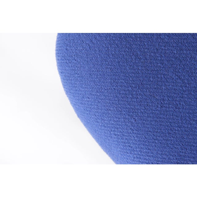 Vintage Beech and Teak Armchair with Blue Upholstery, Germany, 1960s For Sale - Image 9 of 10