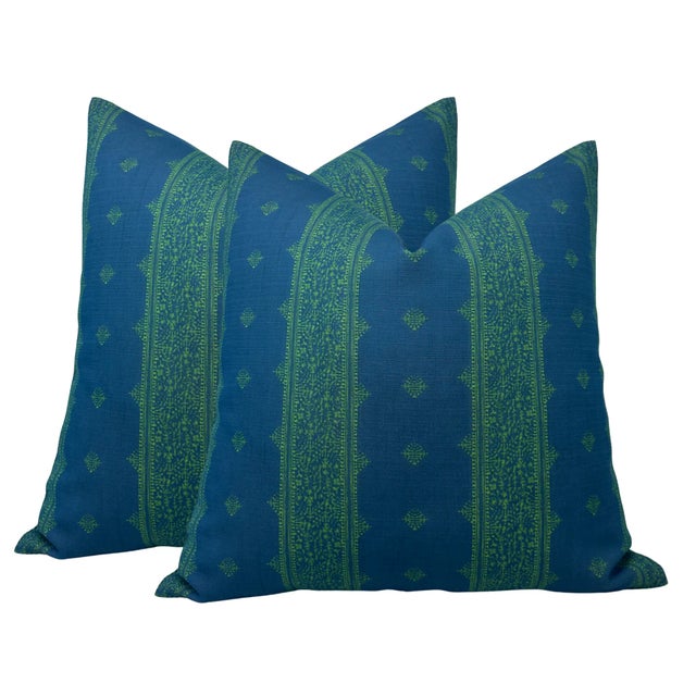 ⭐️ Ships Within 2 Days On the Front: Fez Printed Fabric On the Back: Ivory Performance Fabric Indoor Outdoor Pillow All...