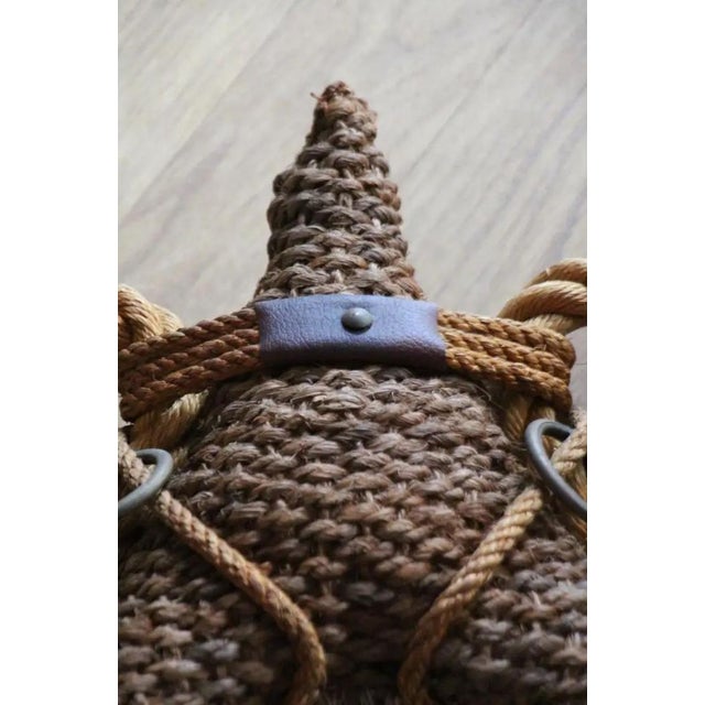 Franco Albini Vintage Rope Mirror by Adrien Audoux and Frida Minet, 1950s For Sale - Image 4 of 16