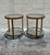 Vintage MCM Beaded Lattice Brass Tone Two Tier Side Tables - Pair For Sale In West Palm - Image 6 of 9