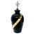 Relocation Super Sale! 1980s Black and Gold Sashed Ceramic Table Lamp For Sale
