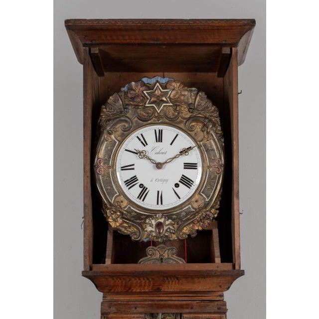 19th Century French Comtoise or Grandfather Clock For Sale In Orlando - Image 6 of 15