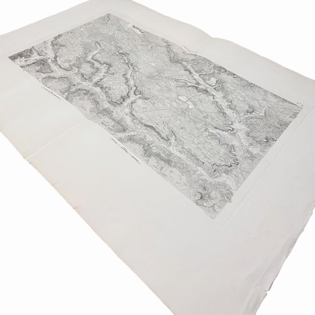 An extraordinary oversized 1807 French topographical map of Chevreuse, from the celebrated Carte topographique des...
