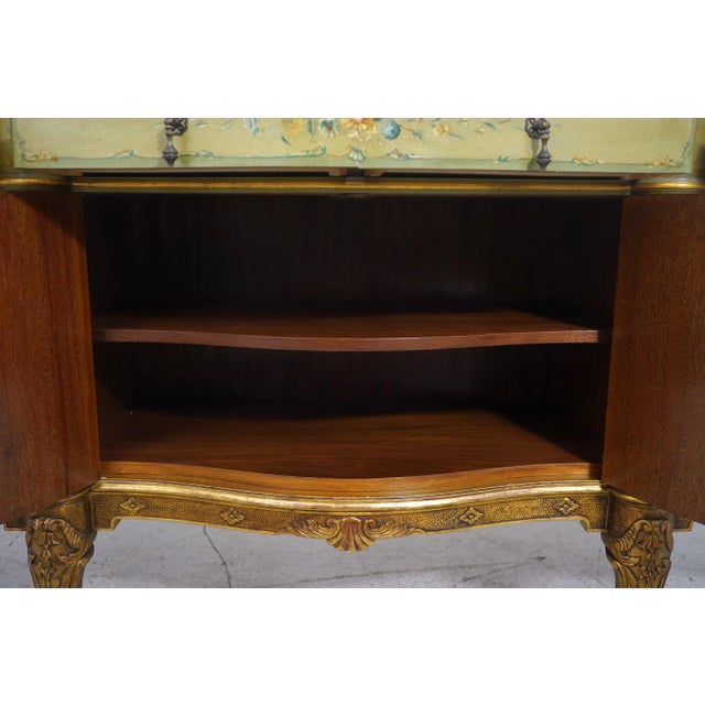 Vintage 19th Century English Paint Decorated Walnut Sideboard For Sale In Philadelphia - Image 6 of 12