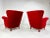 1940s 1940s Red Velvet Danish Lounge Chairs - Set of 2 For Sale - Image 5 of 10
