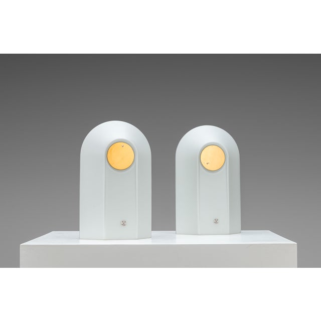 This striking set of two Peill & Putzler table lamps combines sculptural simplicity with a distinctly architectural...
