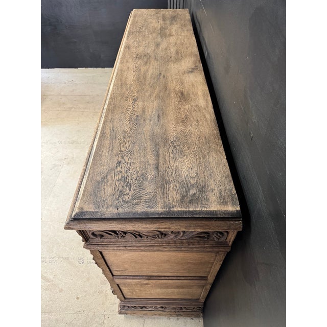 A really lovely French Carved Oak Sideboard dating to the mid 19th Century. All the carvings are very well executed, The 3...