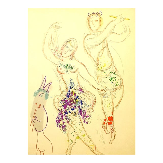 Marc Chagall - Dahnis and Chloé - Original Lithograph 1969 For Sale
