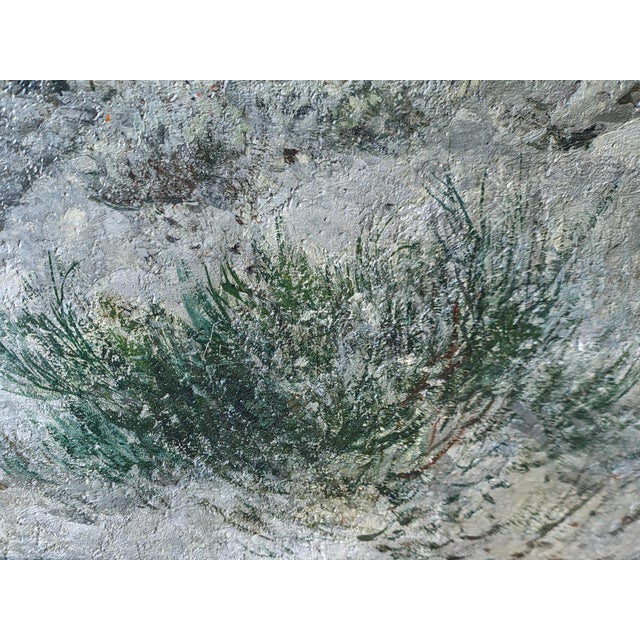 Blue A. Gustav Schweitzer, Winter Night Landscape, Oil on Canvas For Sale - Image 8 of 16