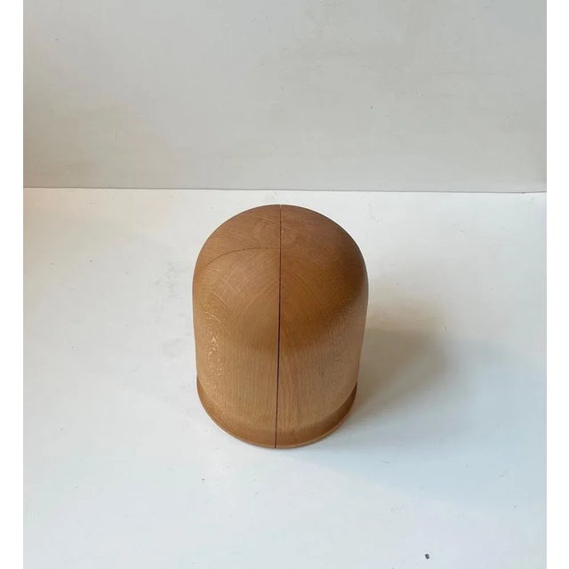 Vintage Scandinavian Adjustable Hat Head in Pine, 1970s For Sale - Image 3 of 6