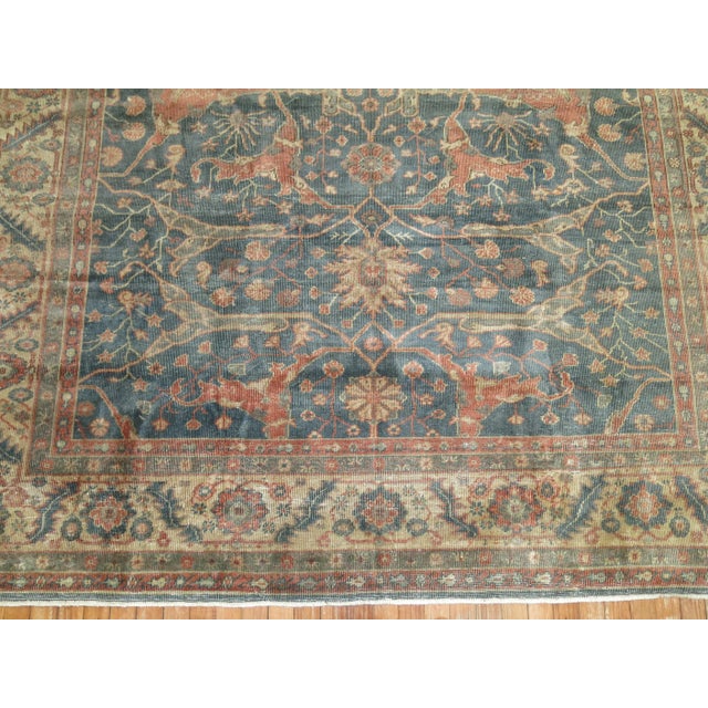 English 20th Century Turkish Green Terracotta RugX 9'7'' - 7'3" x 9'7" For Sale - Image 3 of 10