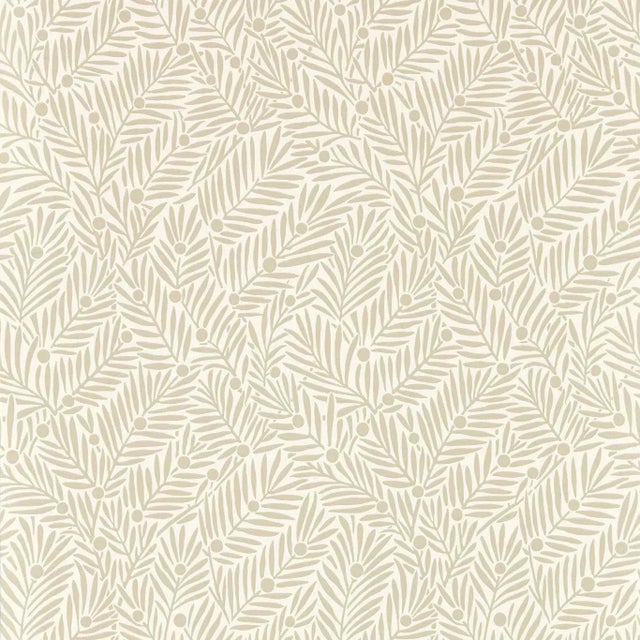 Morris & Co Yew & Aril Wallpaper in Rice Paper - a Sample For Sale