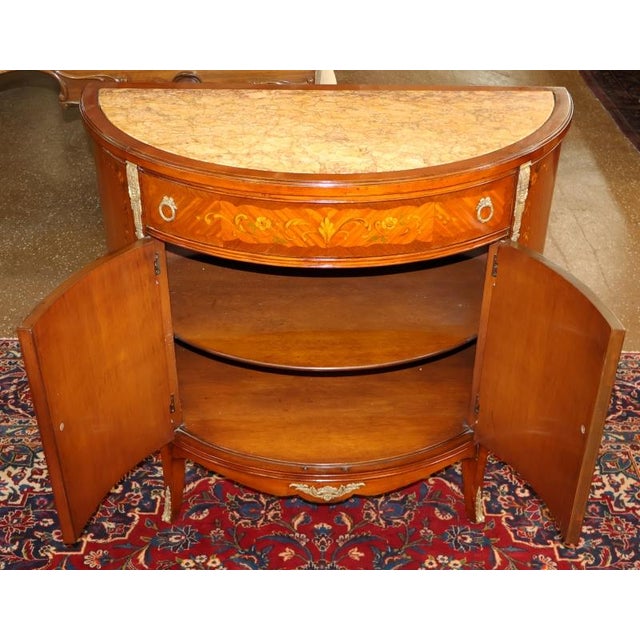 Early 20th Century French Louis XV Marble Top Paint Decorated Chest Commode For Sale - Image 14 of 17