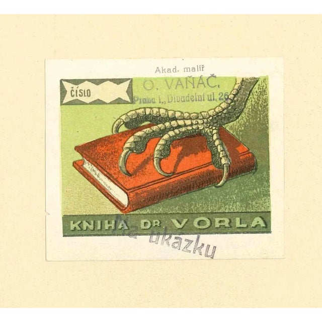 Ex Libris Dr. Vorla is an original Artwork realized in the 1970s Original Colored Lithograph on ivory-colored paper. The...