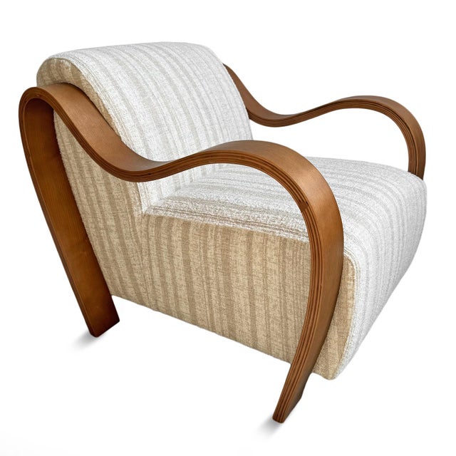 Wood Ribbon Wood Arm Chair For Sale - Image 7 of 12